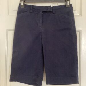 Jones New York Blue Bermuda Shorts Cotton Blend Sz 4